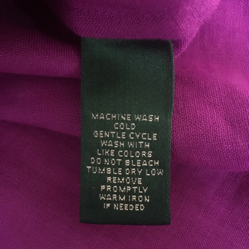 Ralph Lauren | Purple 100% linen tunic top - Picture 8 of 8